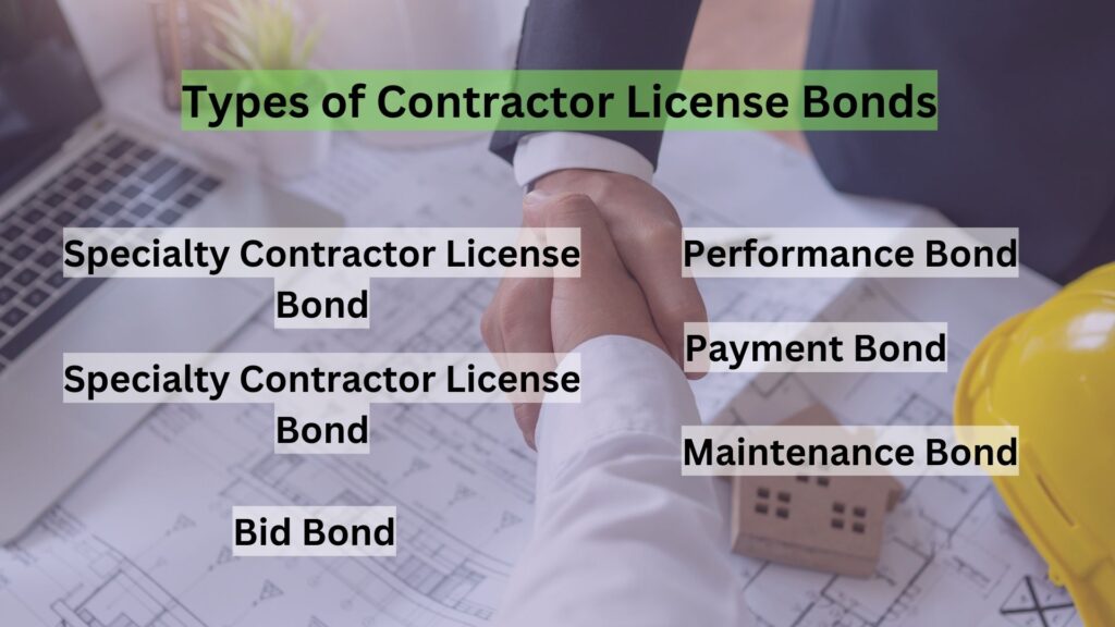 Types-of-Contractor-License-Bonds
